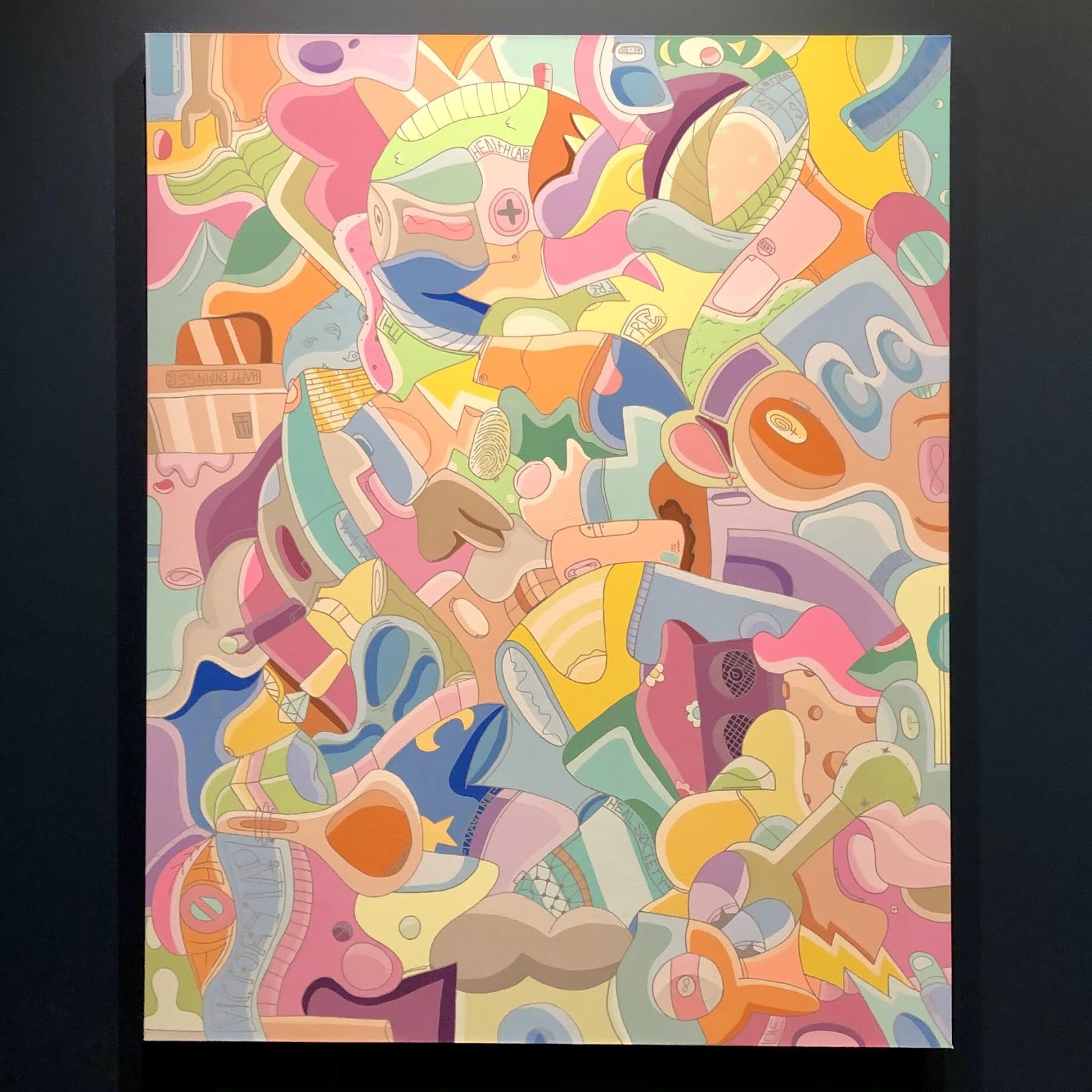 Up Here, 2020, Acrylic on canvas, 48” x 60”
