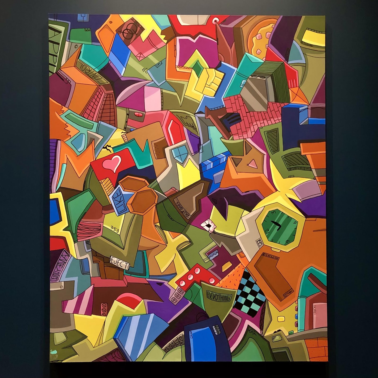 Down There, 2020, Acrylic on canvas, 48” x 60”