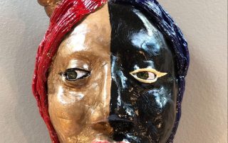 Cherylle Booker, Bipolar Identity, 2020-2021, Clay and paint, 3” x 6.5” x 10”