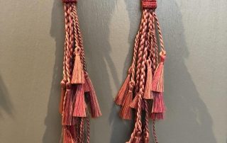 Venus y Loco, Red Tlacoyal Necklace, 2021, spun and hand braided agave fiber, dyed with Mexican Logwood, hand sewn assembly