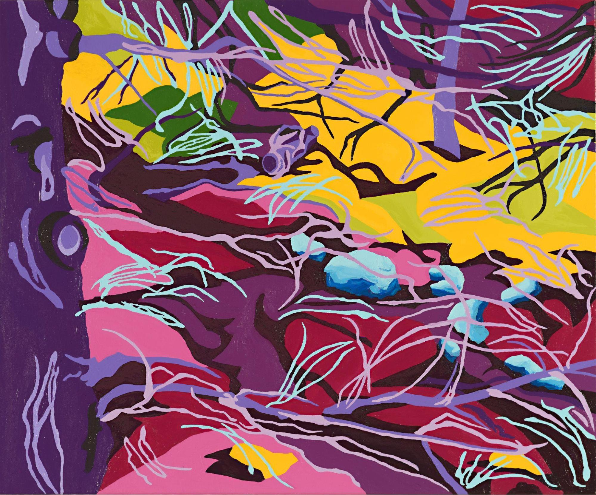 Sheri Rush, Compositional Strategy, 2021, Acrylic on linen, 20” x 24”