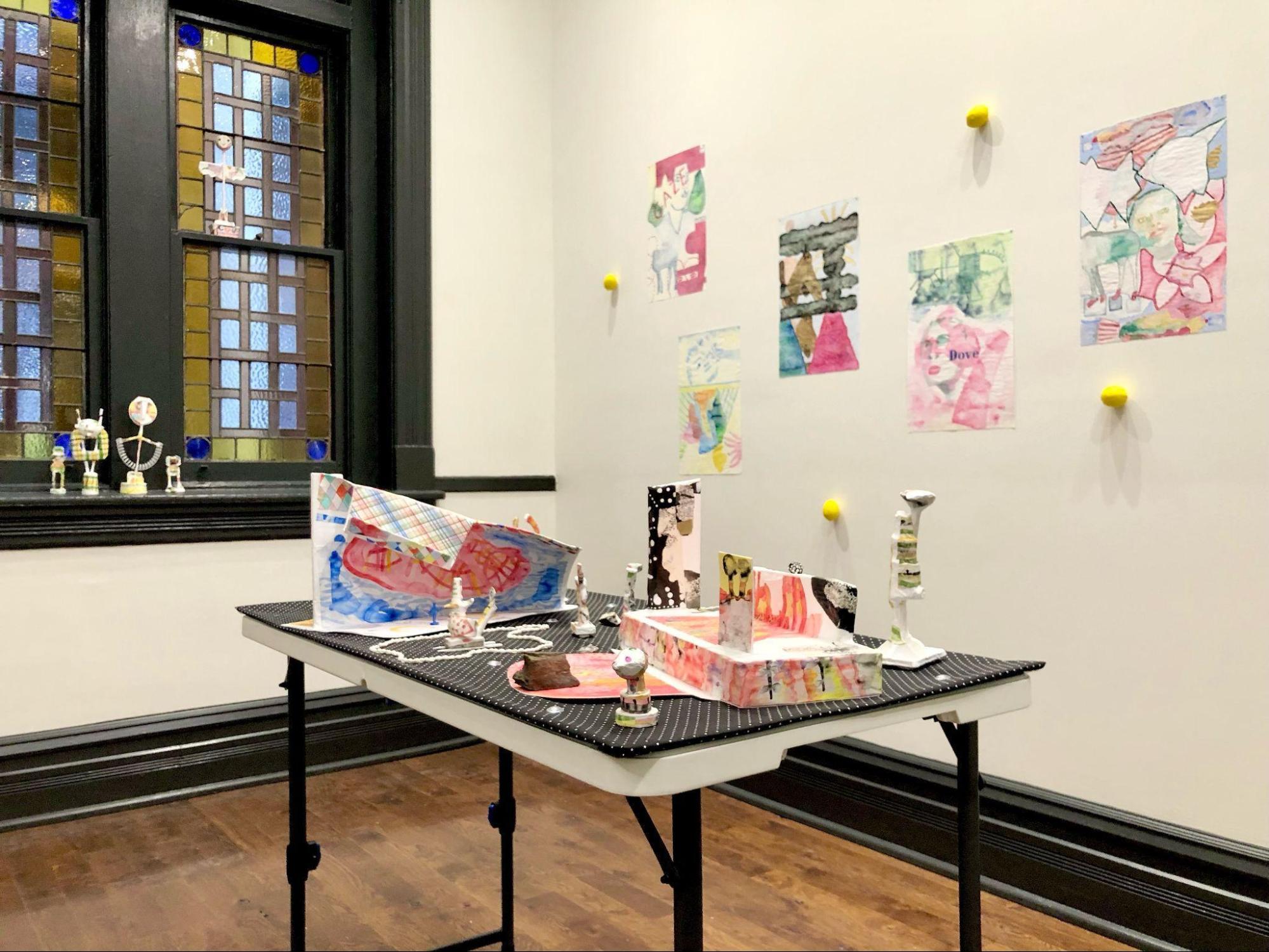 Curious Homes and Soap is a Noun installation view