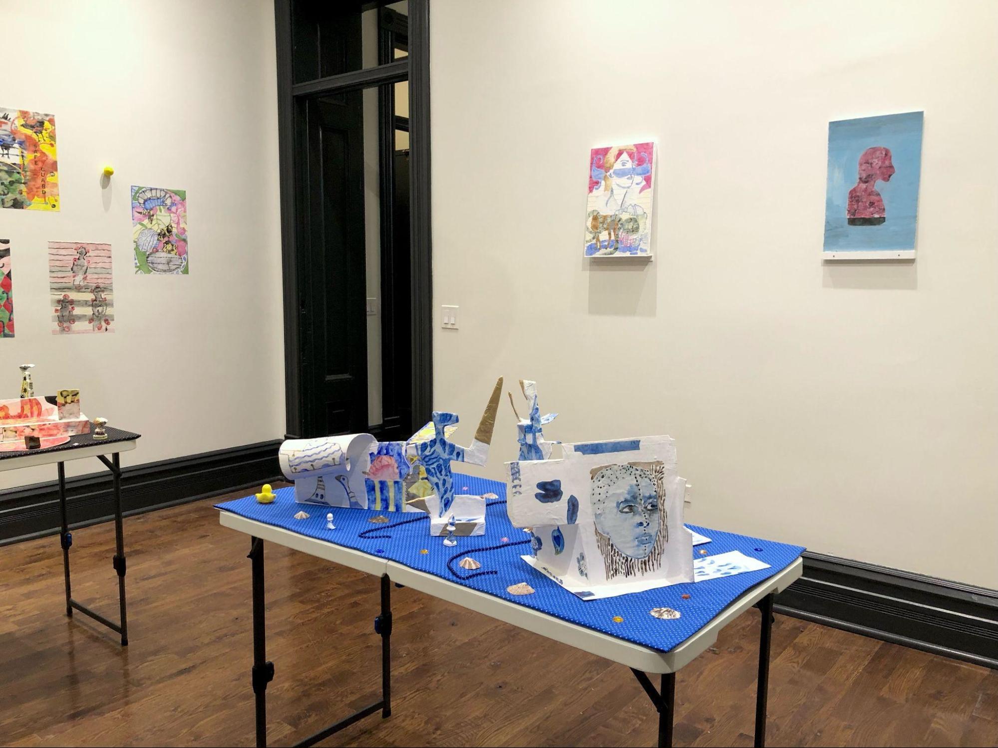 Curious Homes and Soap is a Noun installation view