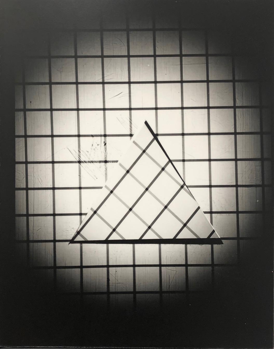 Juan Fernandez, Circle, Square, Triangle (Positive), 2022 , Laminated silver gelatin print mounted on masonite, 14” x 11” x 1”