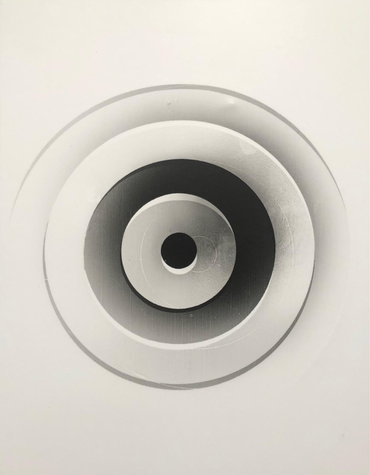 Juan Fernandez, Target (Negative), 2022, Laminated silver gelatin print mounted on masonite, 14” x 11” x 1”