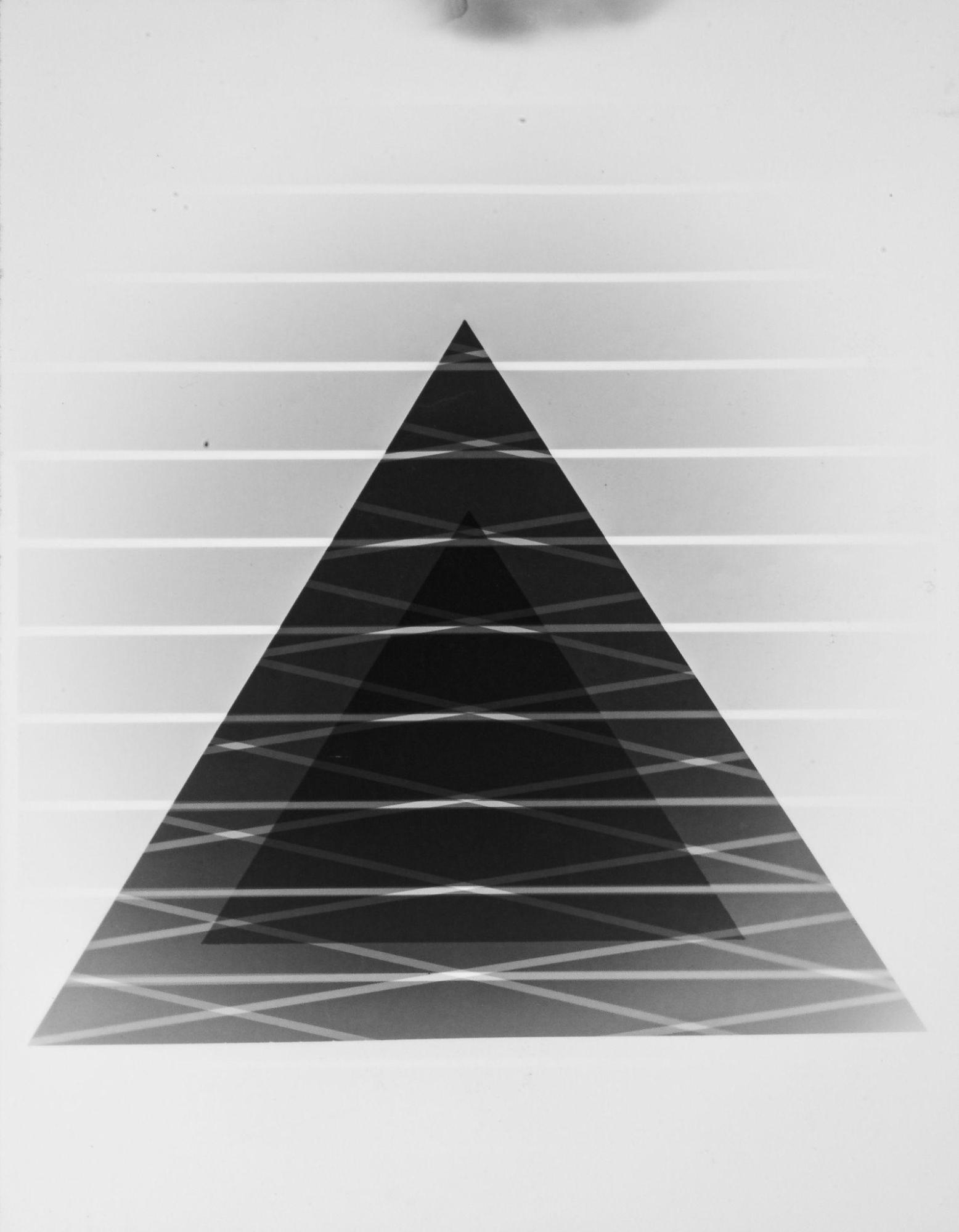 Juan Fernandez, Pyramid Scheme (Negative), 2021, Laminated silver gelatin print mounted on masonite, 14” x 11” x 1”