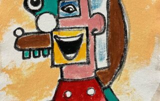 Abraham, George Condo’s Picasso (study), 2022, acrylic on loose
