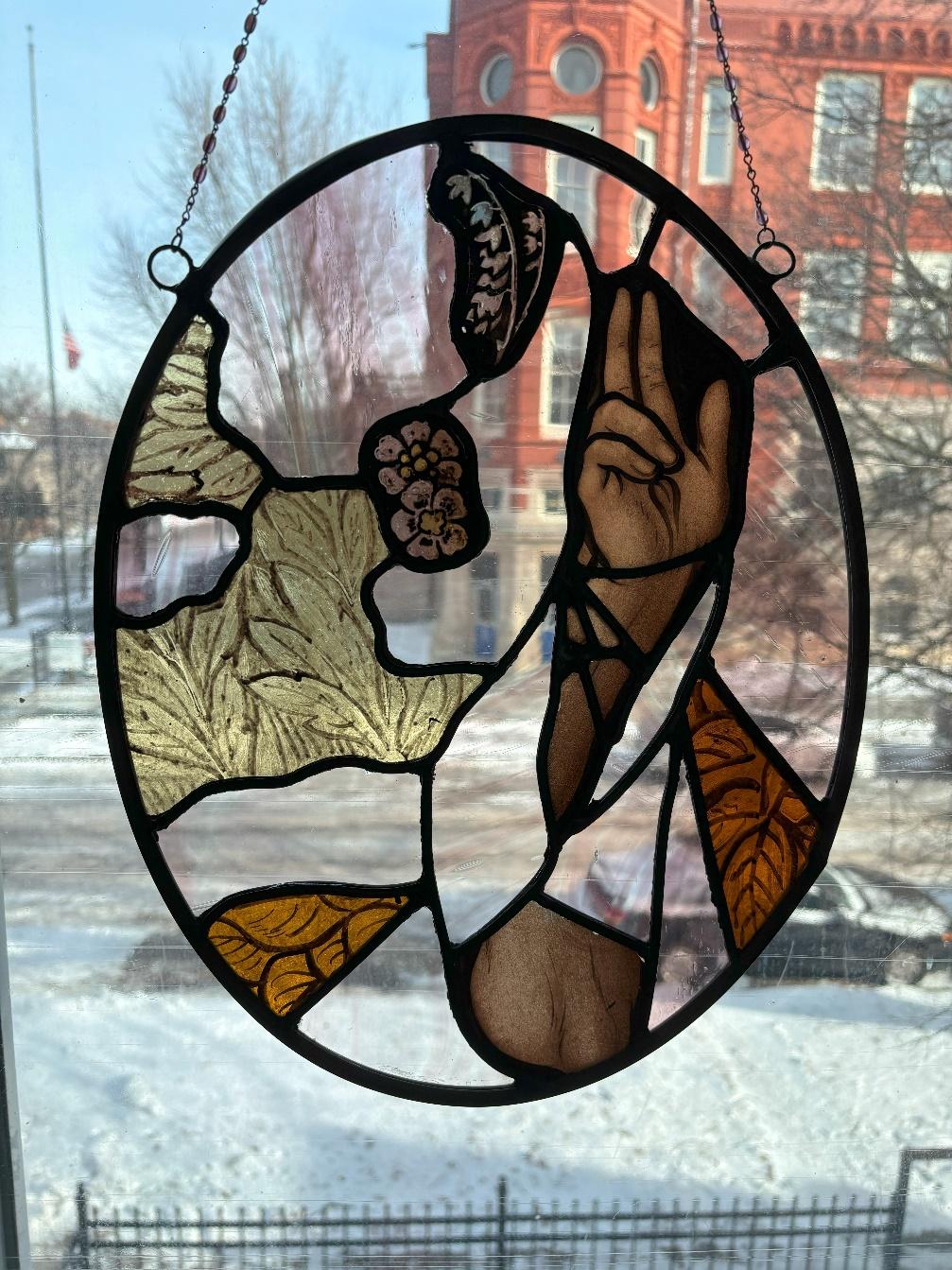 Marten Katze Collaboration with Heather Hannoura Gentle Touch 2023 Stained Glass Epiphany